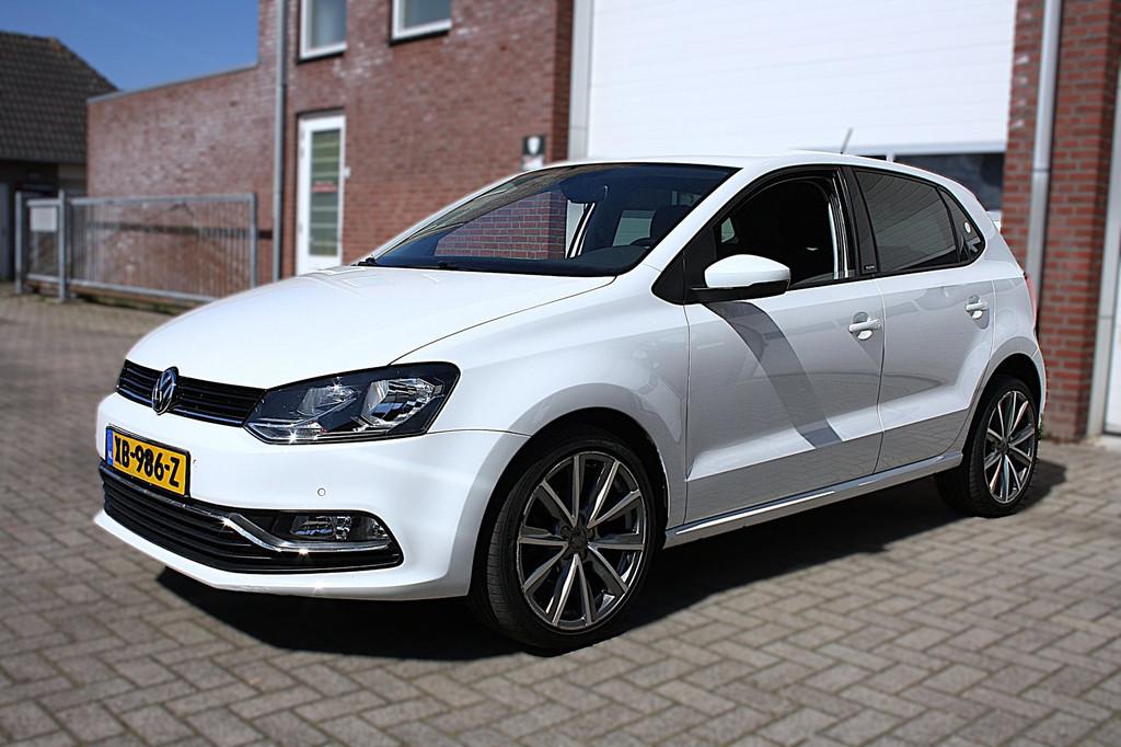 Volkswagen Polo 1.2 TSI Highline 90 pk|Pdc|Navi|Bluetooth|5-, Euro 6, 4 cilinders, Wit, Bedrijf