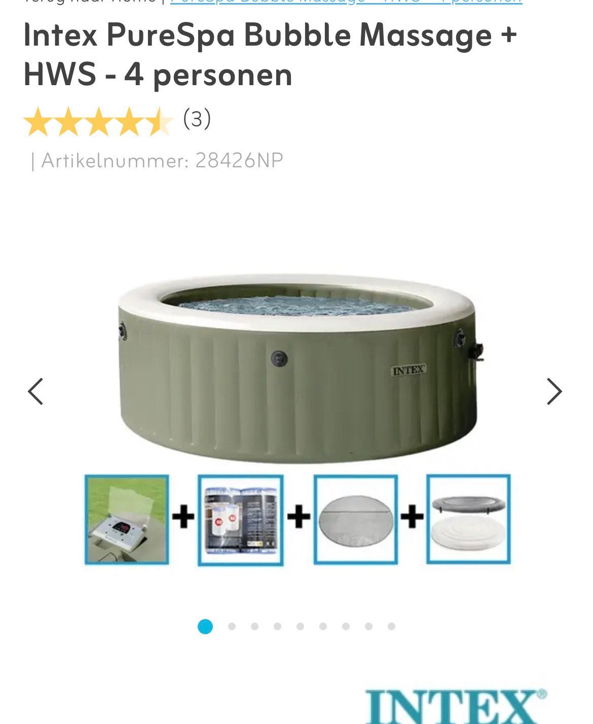 Jacuzzi olijfgroen Intex te koop, Ophalen, Nieuw, Filter, Opblaasbaar