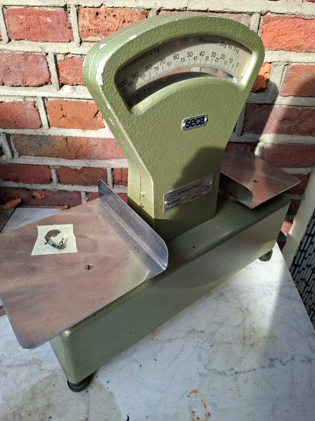 Vintage Seca Winkelweegschaal 20g-2kg - Defect, Ophalen of Verzenden, Niet werkend, Minder dan 10 kg