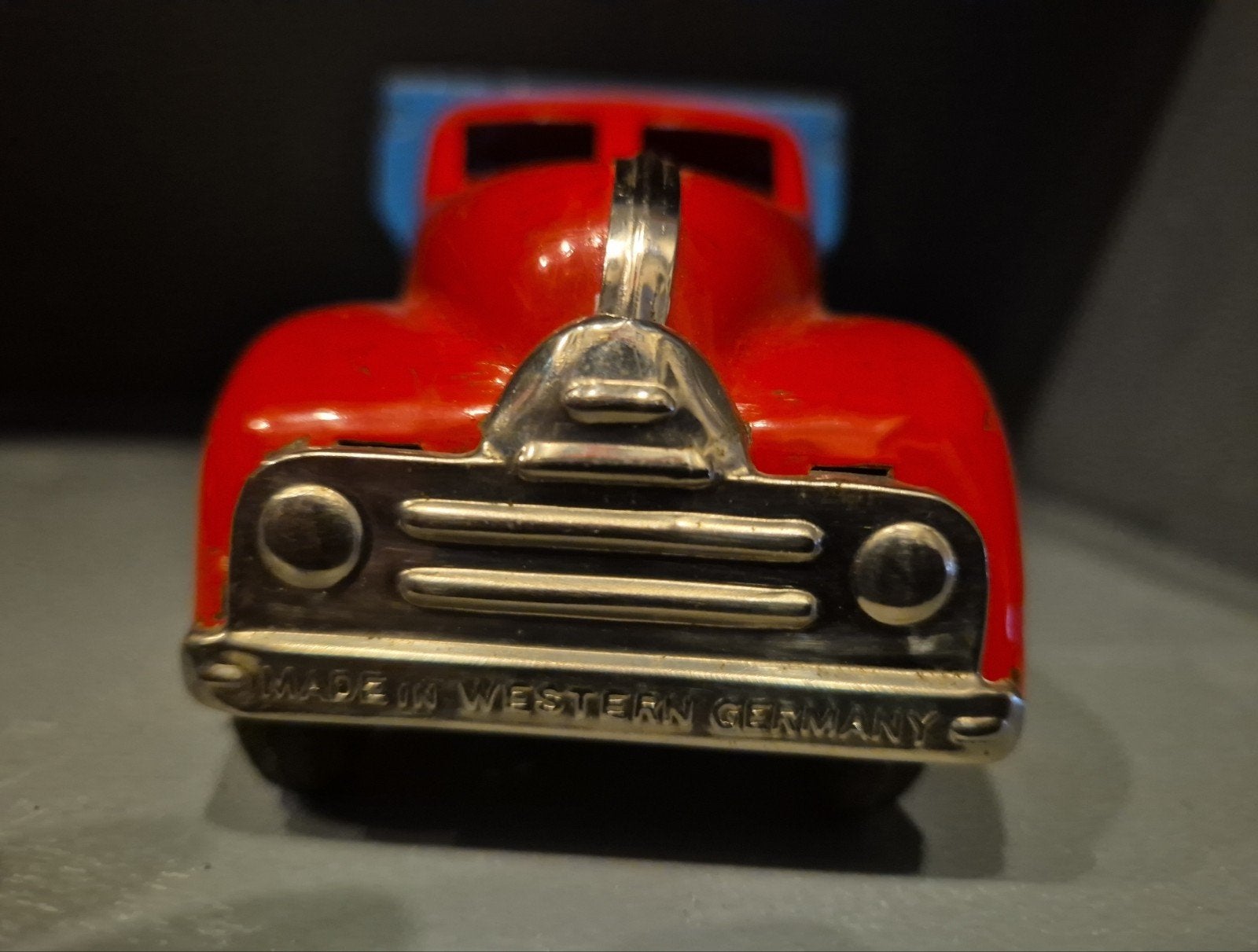 Vintage Gescha Blikken Kiepwagen - Made in Western Germany, Ophalen of Verzenden, Gebruikt