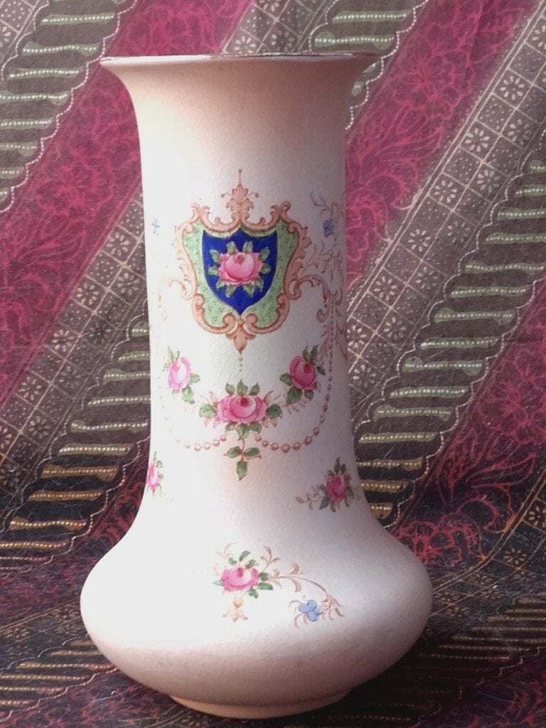 Mooie antieke vaas van uit Engeland Cameo Ducal porselein., Ophalen of Verzenden