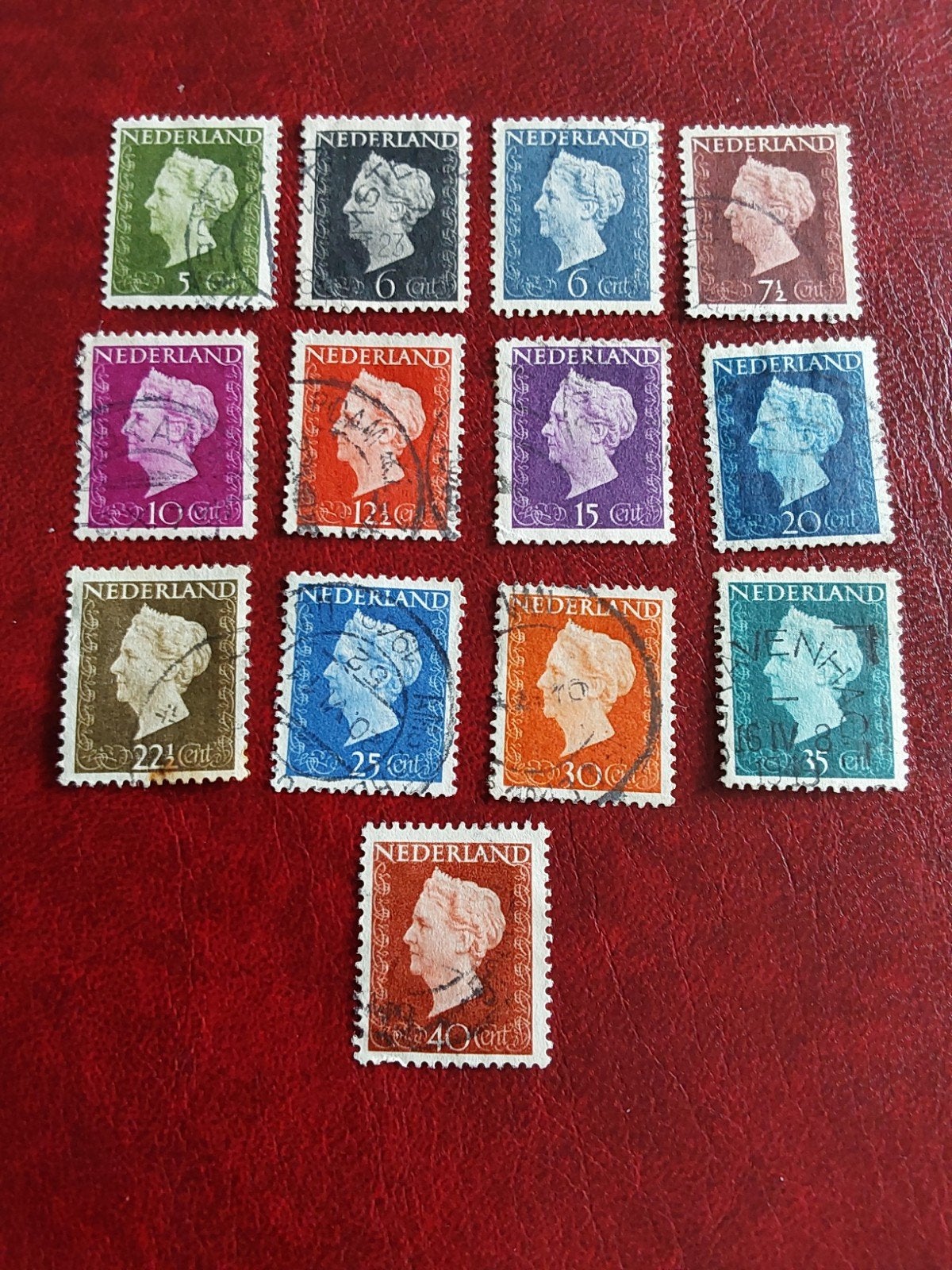 Nvph 474-486 Koningin Wilhelmina 1947-1948 ( gest), Postzegels en Munten, Postzegels | Nederland, Ophalen of Verzenden