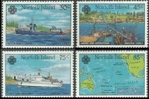 NORFOLK 1983 Wereld Communicatiejaar, Michel: 315-18, Postfr, Postzegels en Munten, Verzenden, Postfris