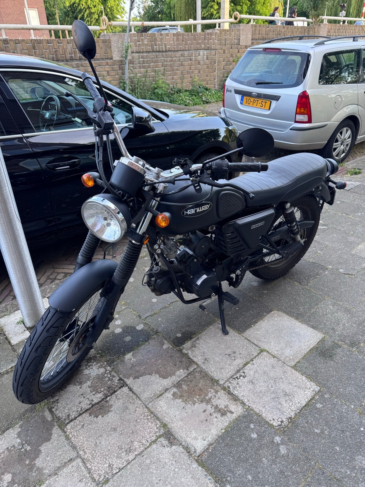 Hanway Raw 50 mat zwart - brommer (8300 km), Fietsen en Brommers, Brommers | Overige merken, Ophalen, Gebruikt, Maximaal 45 km/u