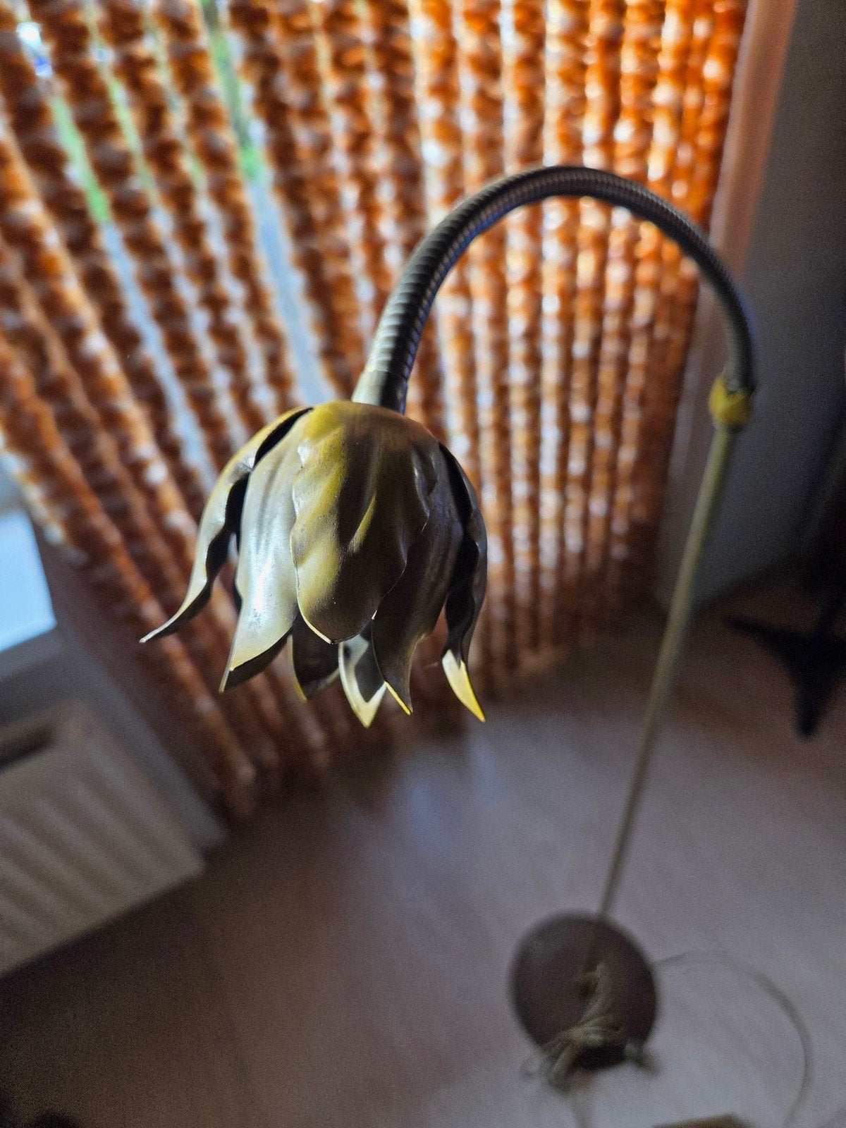 Brocante vloerlamp, Huis en Inrichting, Lampen | Vloerlampen, Ophalen, Metaal, Brocante, 100 tot 150 cm