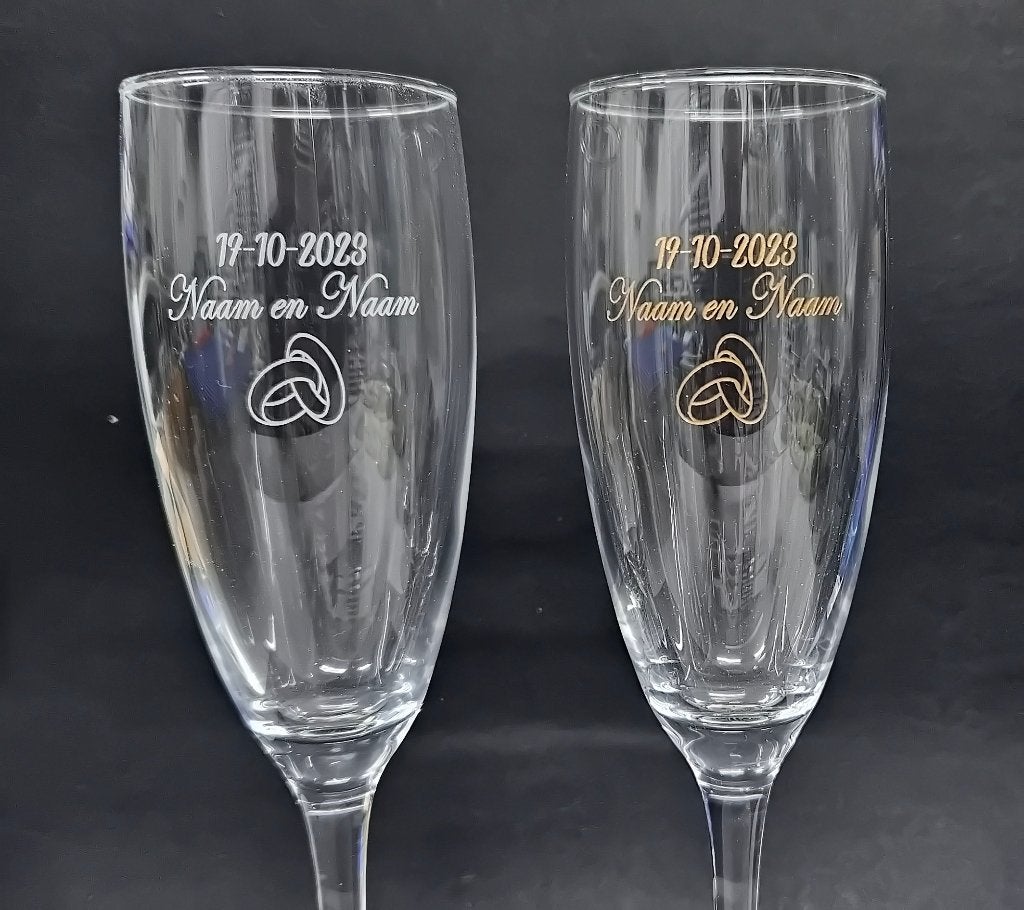 Gelaserd glaswerk. Wijn, champagne, bierglazen en meer., Glas of Glazen, Nieuw, Ophalen of Verzenden, Glas