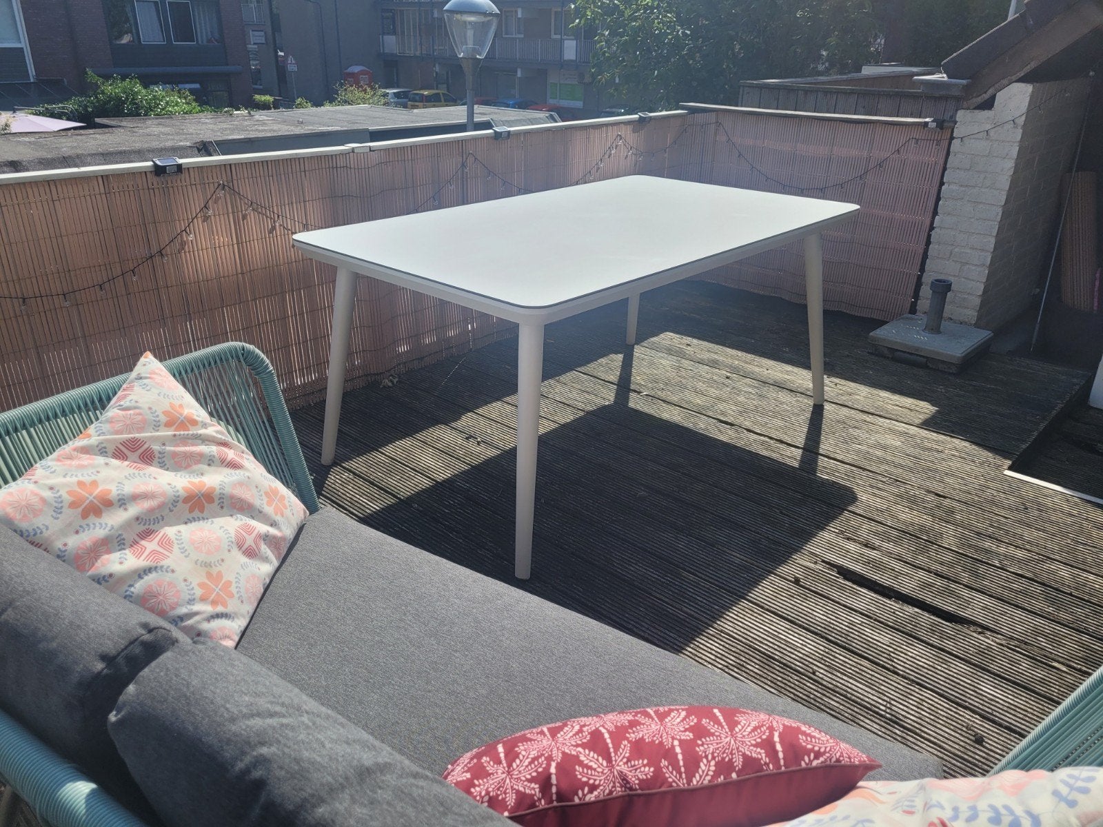 Hartman Sophie tuintafel 170x100 cm wit HPL, Tuin en Terras, Tuintafels, Ophalen, Gebruikt, Rechthoekig, Kunststof