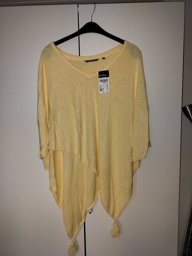 *NIEUW* Poncho V-hals, 2x puntzoom, zomers geel Ulla Popken, Overige typen, Geel, Nieuw, Ulla Popken