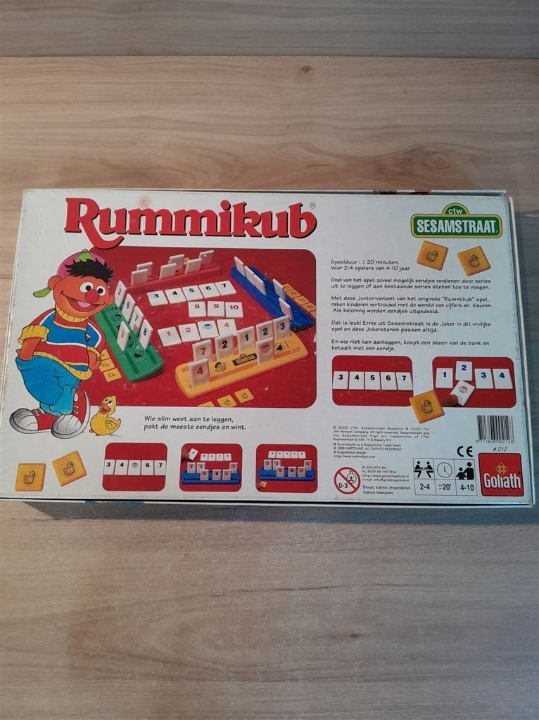 Rummikub sesamstraat editie - s6097, Verzenden, Zo goed als nieuw