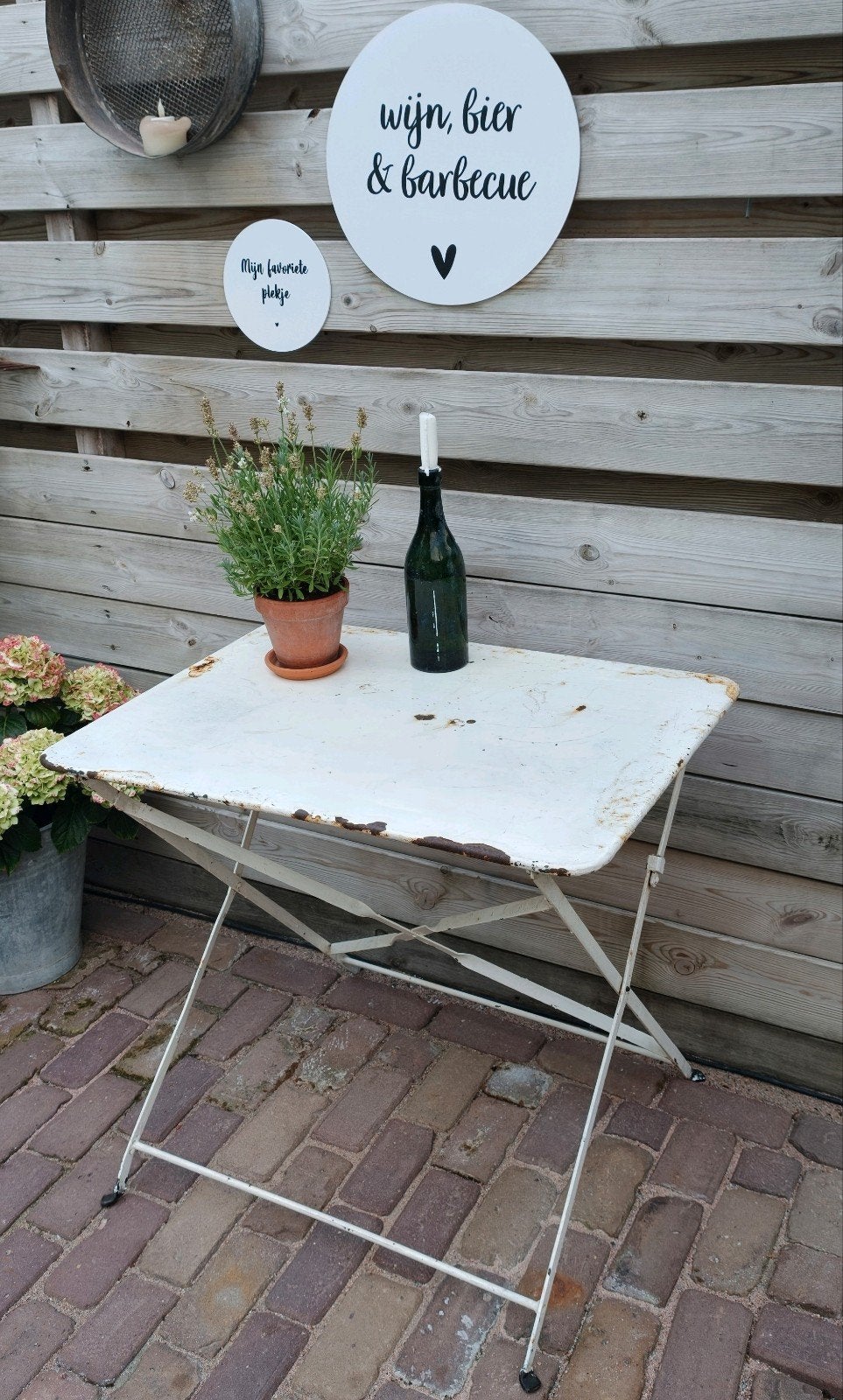 Frans bistrotafeltje / tuintafel / tafeltje, Ophalen