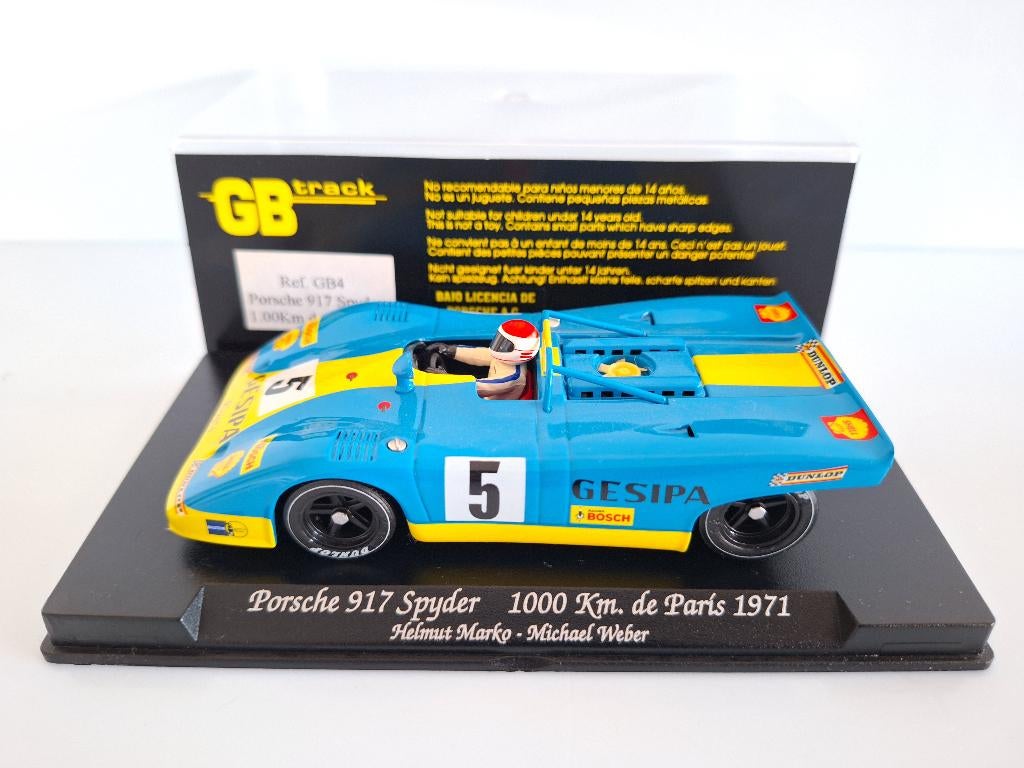 Fly Gb4 Porsche 917 Spyder #5 1000 Km Von Paris 1971 H.Marko, Overige merken, Racebaan, Fly, Nieuw
