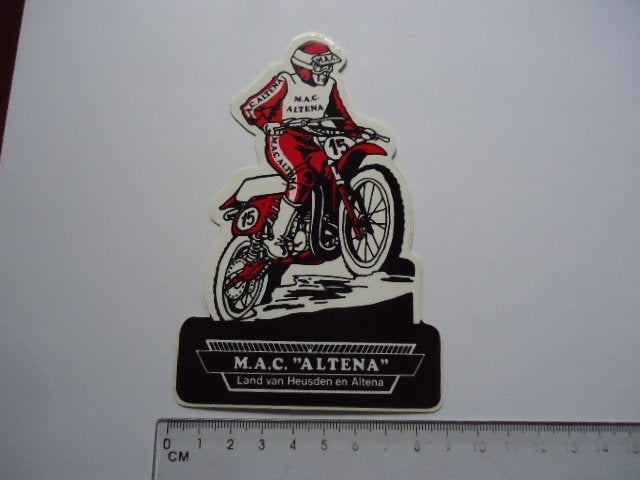 sticker oud Motorcross MAC ALTENA Land van Heusden cross mc, Verzenden, Zo goed als nieuw, Bedrijf of Vereniging