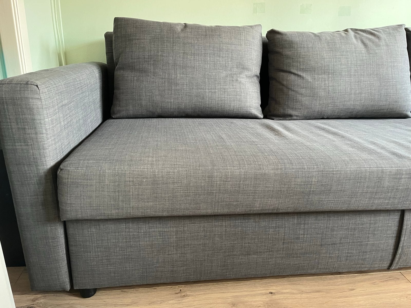 Comfortabele 3 persoons driepersoons slaapbank Ikea Friheten, Ophalen, Driepersoons, 75 tot 100 cm, Zo goed als nieuw