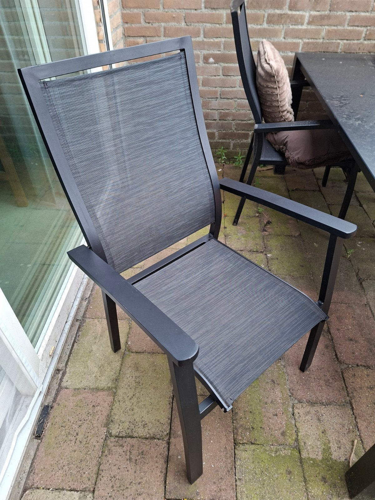 2x Bois Le Duc Tuinstoelen Zwart - Zo goed als nieuw, Ophalen, Zo goed als nieuw, Metaal