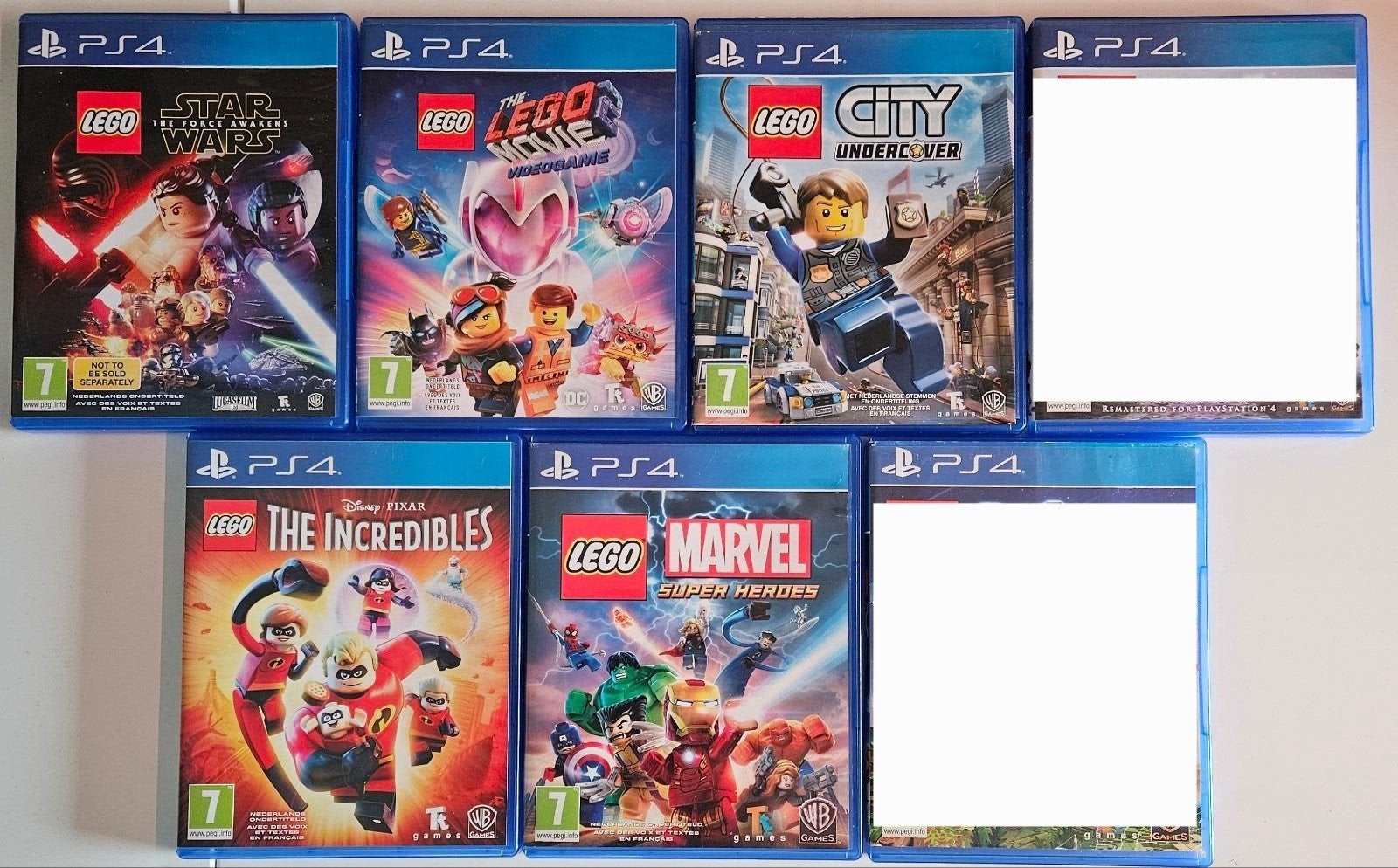 LEGO PlayStation 4 Games Bundel – 7 Games, Spelcomputers en Games, Avontuur en Actie, 2 spelers, Ophalen of Verzenden, Zo goed als nieuw