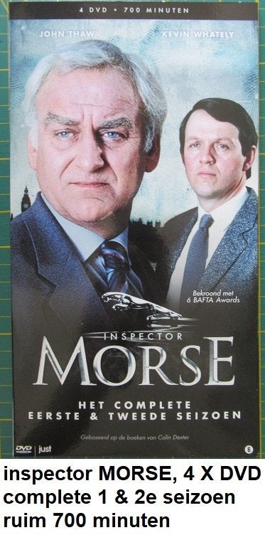 INSPECTOR MORSE, 4 DVD set, complete 1e en 2e seizoen, Alle leeftijden, Ophalen of Verzenden, Zo goed als nieuw, Detective en Krimi