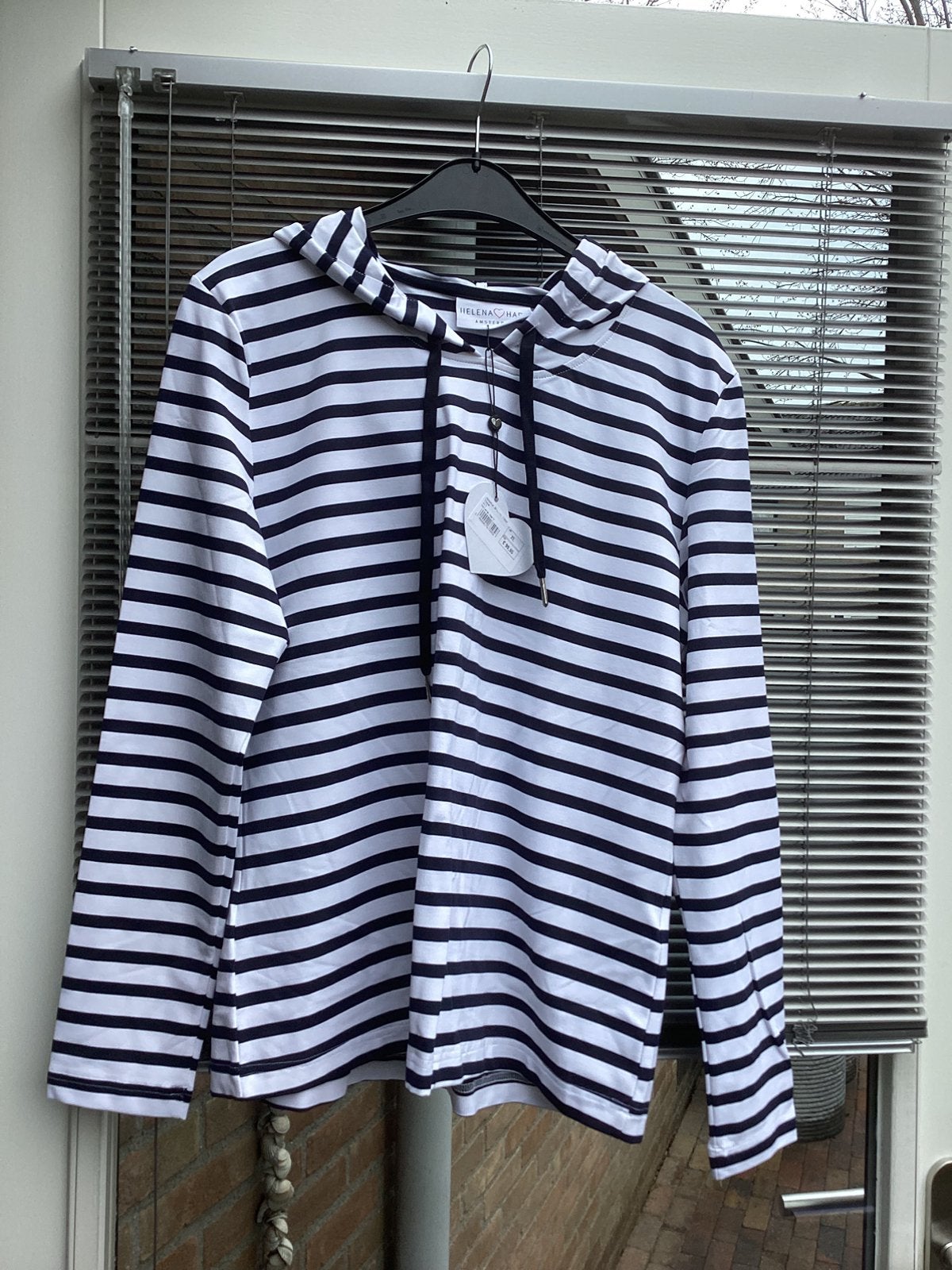 Helena Hart travelstof hoodie blauw wit, Ophalen of Verzenden, Nieuw, Maat 46/48 (XL) of groter, Blauw