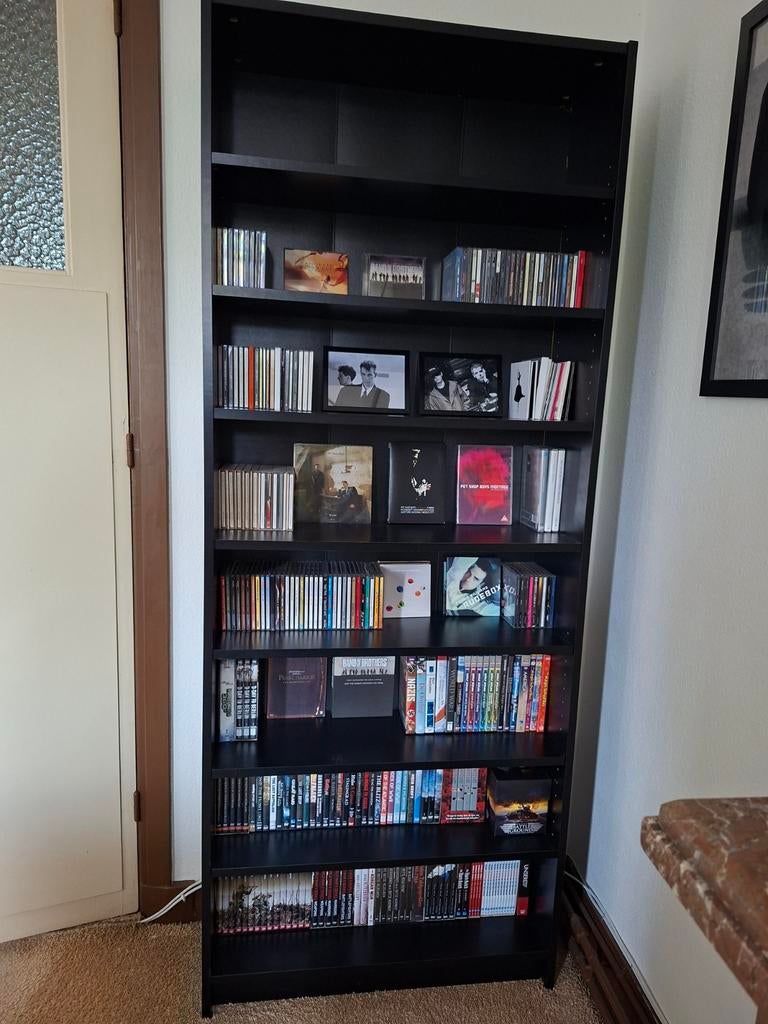 Ikea Billy boekenkast zwart met 2 extra schappen, Ophalen, Met plank(en), 200 cm of meer, 50 tot 100 cm