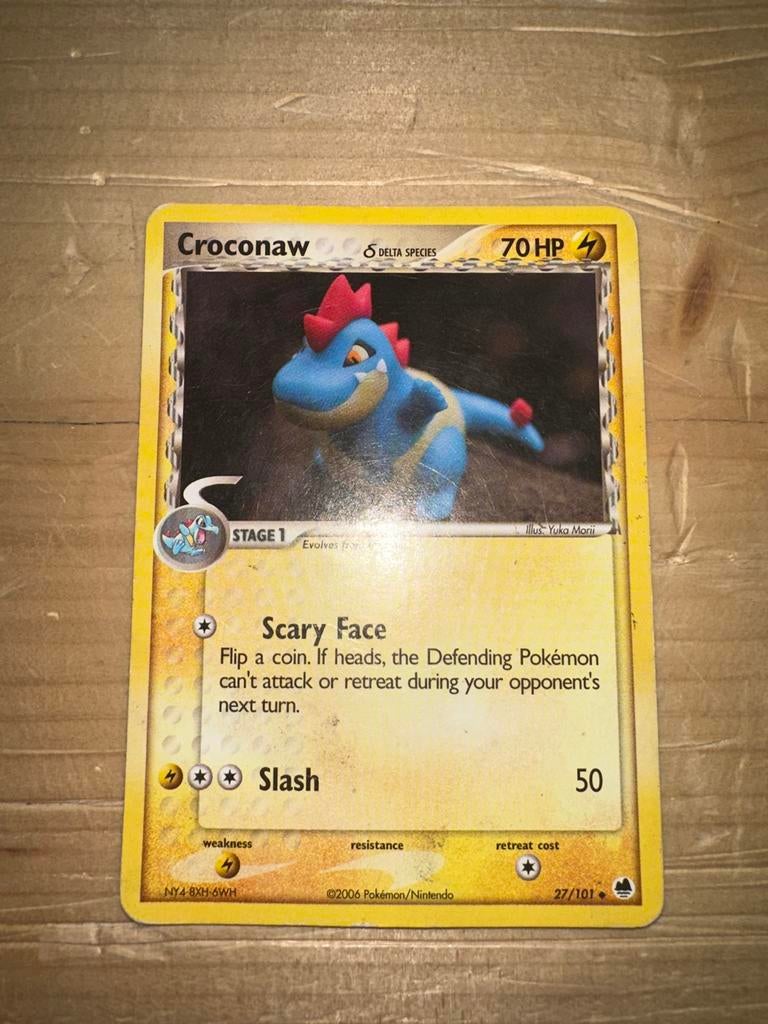 Pokémon Croconaw Delta Species 27/101 (2006) Kaart, Ophalen, Gebruikt, Losse kaart