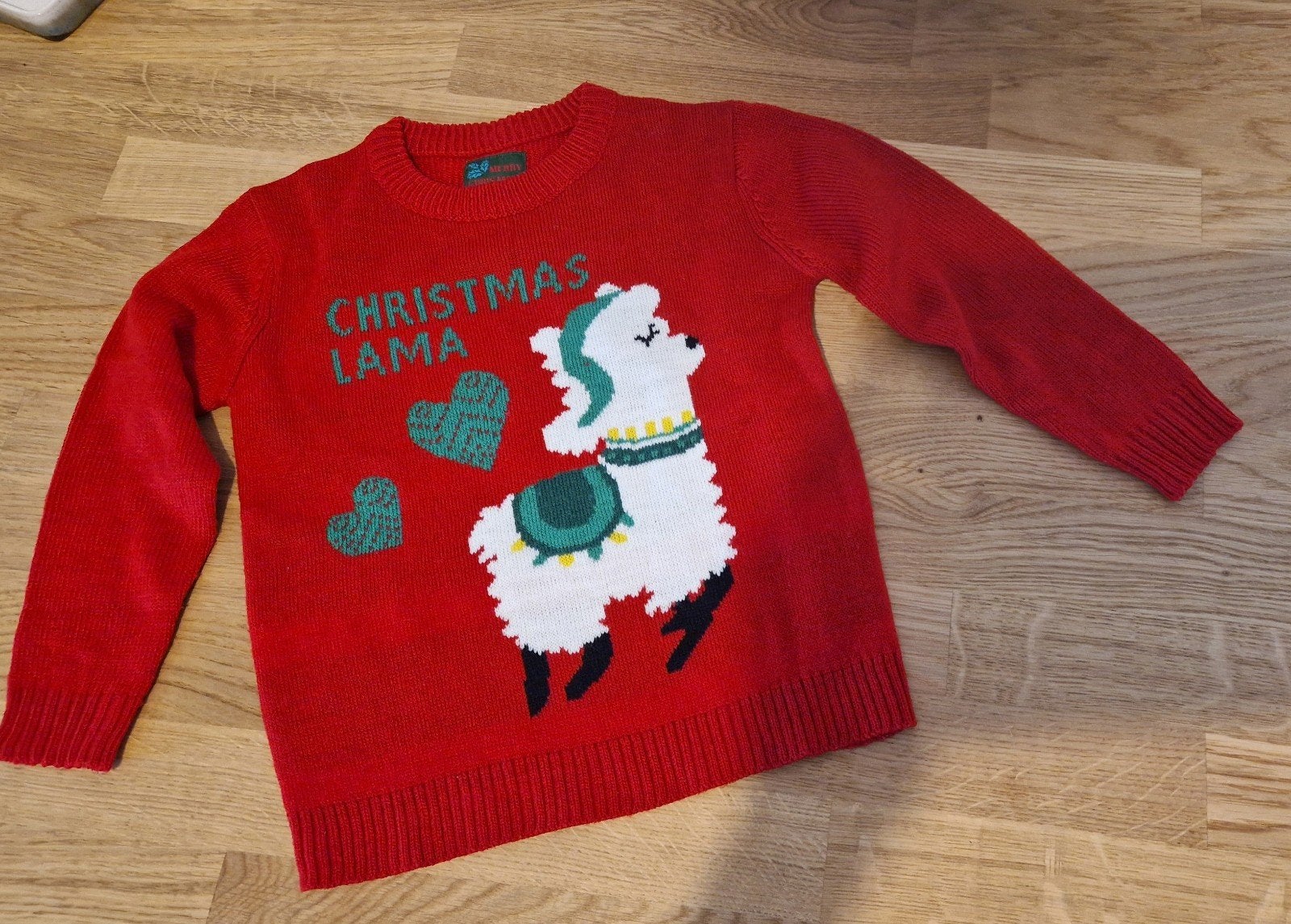 Kersttrui, Lama, mt.92-98, Kinderen en Baby's, Ophalen of Verzenden, Zo goed als nieuw, Jongen of Meisje, Trui of Vest