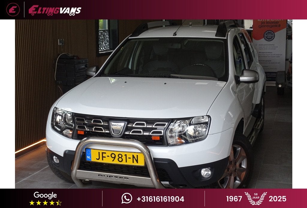 Dacia Duster 1.2 TCe 4x4 Prestige (bj 2016), Stof, Gebruikt, Duster, Wit