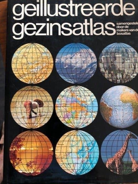 geïllustreerde Gezin atlas van de makers van de Bos atlas, Gelezen, Ophalen of Verzenden, Landkaart, 1800 tot 2000