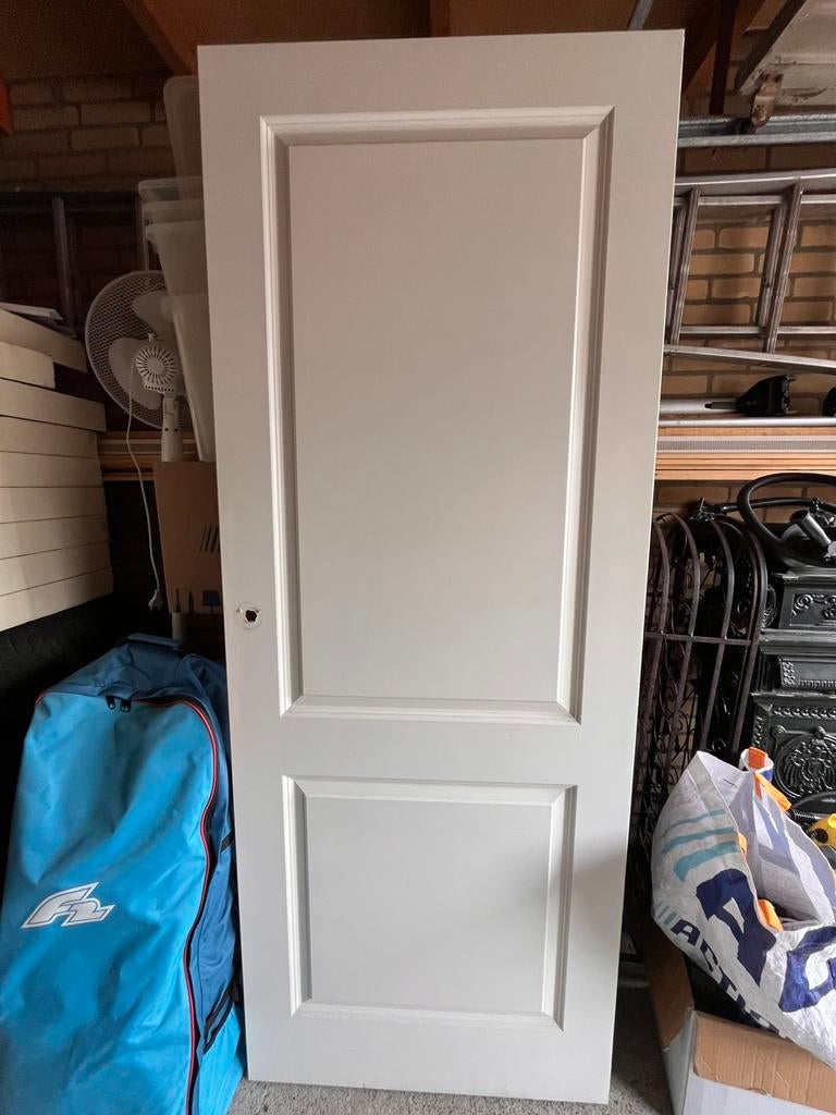 Links draaiend opdekdeur, Doe-het-zelf en Verbouw, Deuren en Horren, Gebruikt, Minder dan 80 cm, Binnendeur, Ophalen of Verzenden