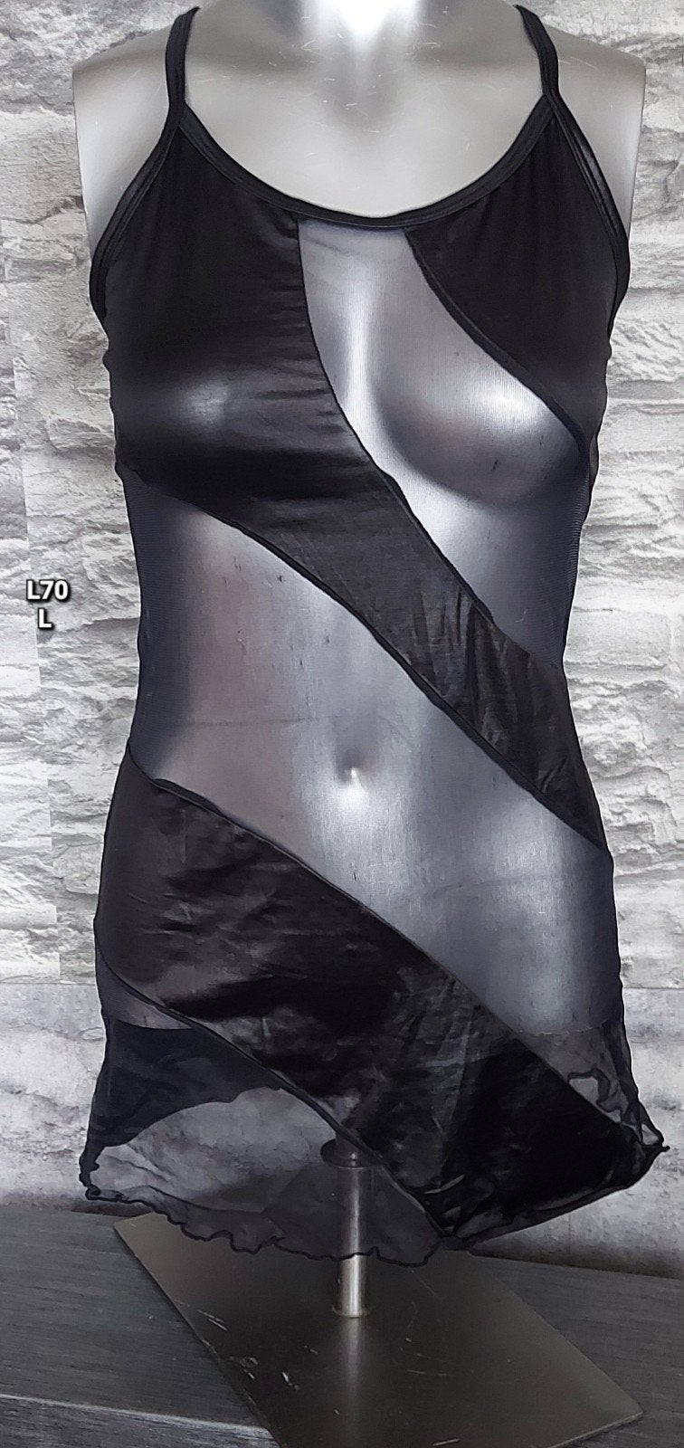 kinky lingerie jurkje - L, Onbekend, Ophalen of Verzenden, Zwart, Nachtkleding