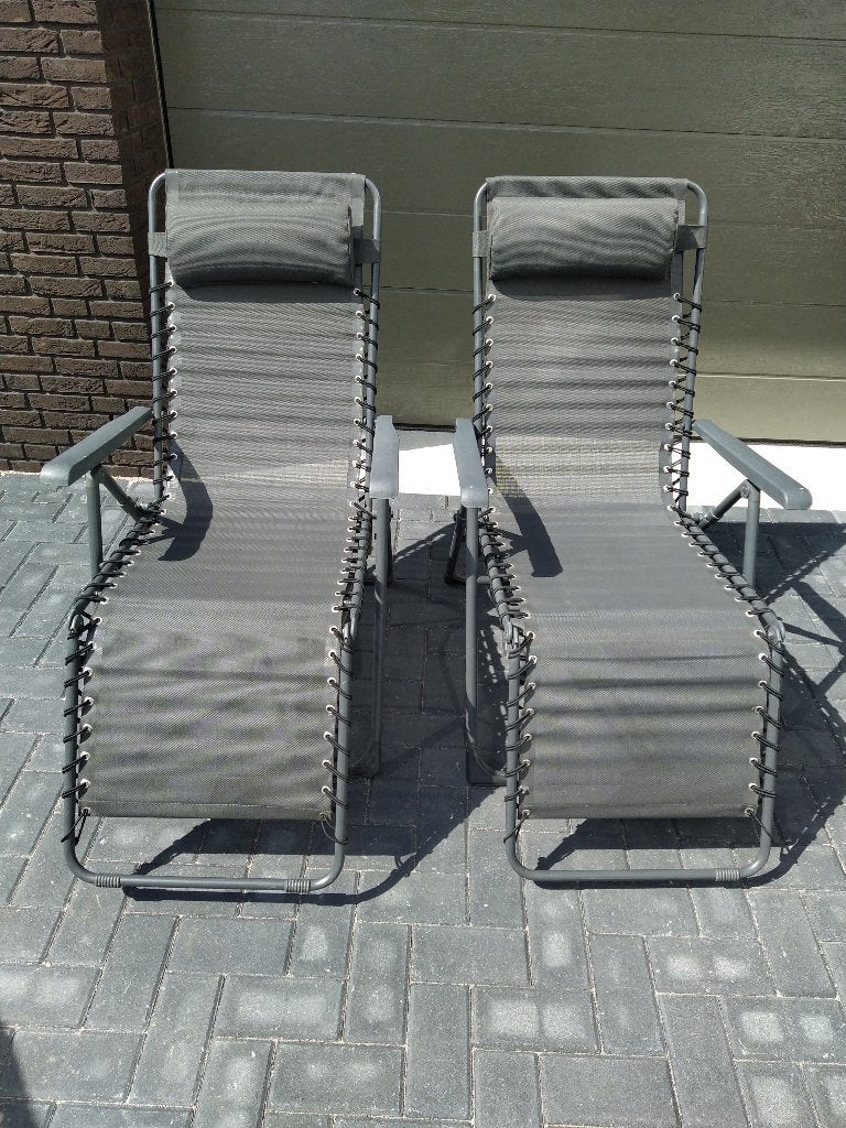 Tuinstoelen inklapbaar 2stuks, Tuin en Terras, Ophalen, Gebruikt, Textileen, Verstelbaar