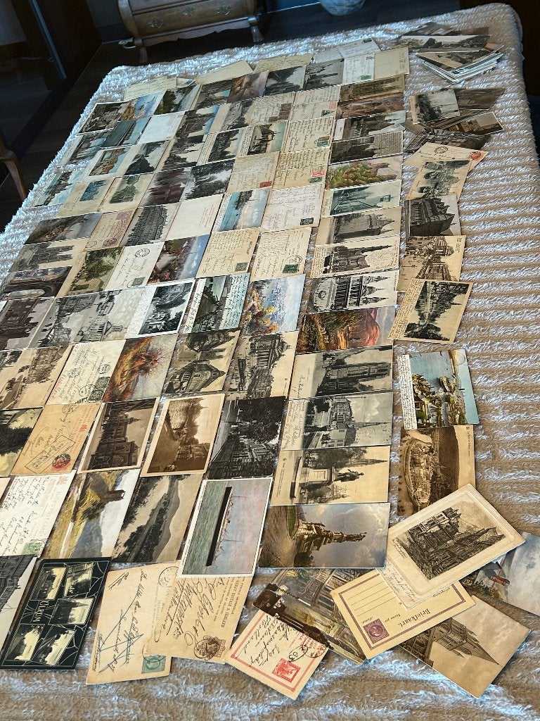 Verzameling oude ansichtkaarten / fotokaarten oa Nederland, Verzamelen, Ophalen, Voor 1920, Zuid-Holland