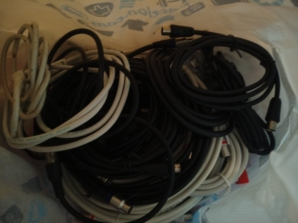 Partij coax antennekabels | Ongeveer 10 stuks, Ophalen of Verzenden, Gebruikt, Minder dan 2 meter, Coaxiale kabel