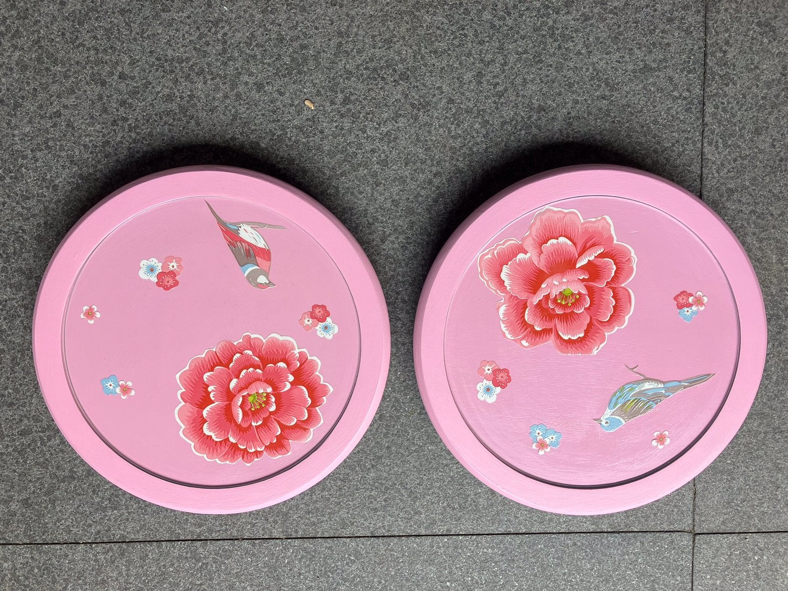 Twee leuke draaiplateau, Huis en Inrichting, Keuken | Keukenbenodigdheden, Ophalen, Hout, Roze, Overige merken