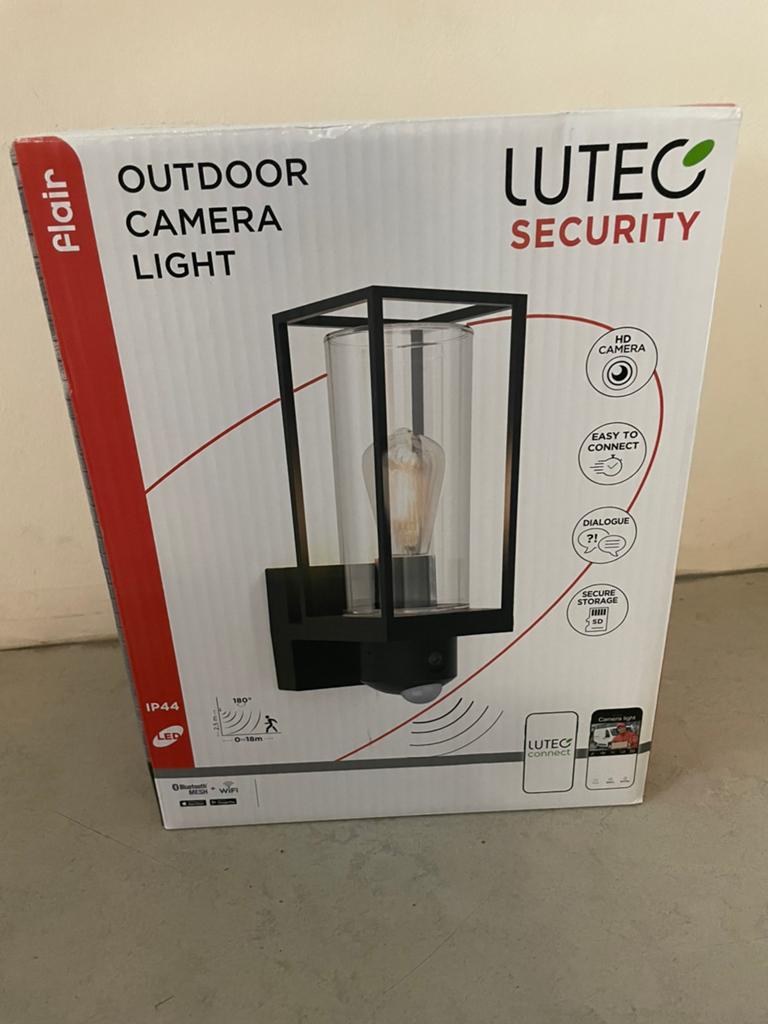 Nieuwe Lutec buitenlamp met camera en bewegingssensor, Ophalen of Verzenden, Nieuw, Nieuw in Doos