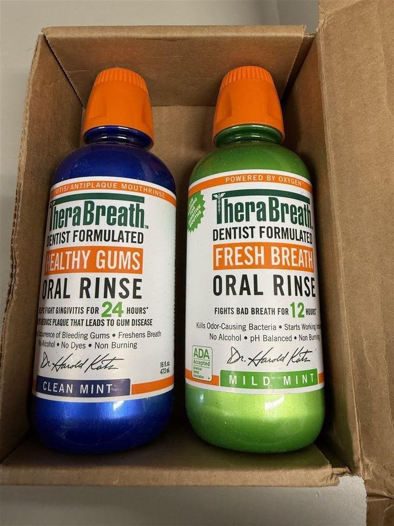 Therabreath mondwater - Mint, Ophalen of Verzenden, Nieuw, Tandpasta
