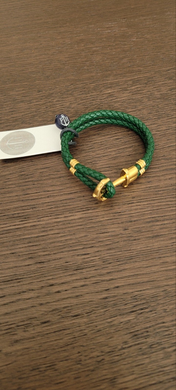 Paul Hewitt Armband Groen Goudkleurig - Ongedragen, Ophalen of Verzenden, Nieuw, Groen, Overige materialen