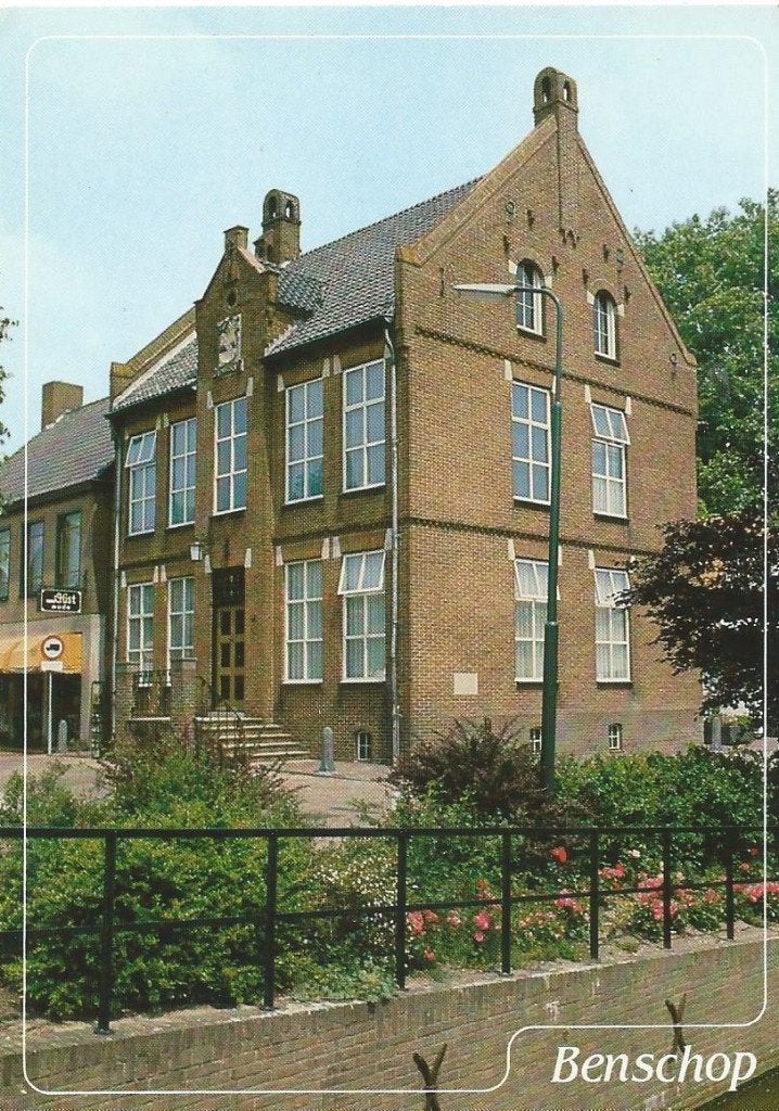 Ansichtkaart  BENSCHOP  Gemeentehuis, Verzenden, 1980 tot heden, Ongelopen, Utrecht