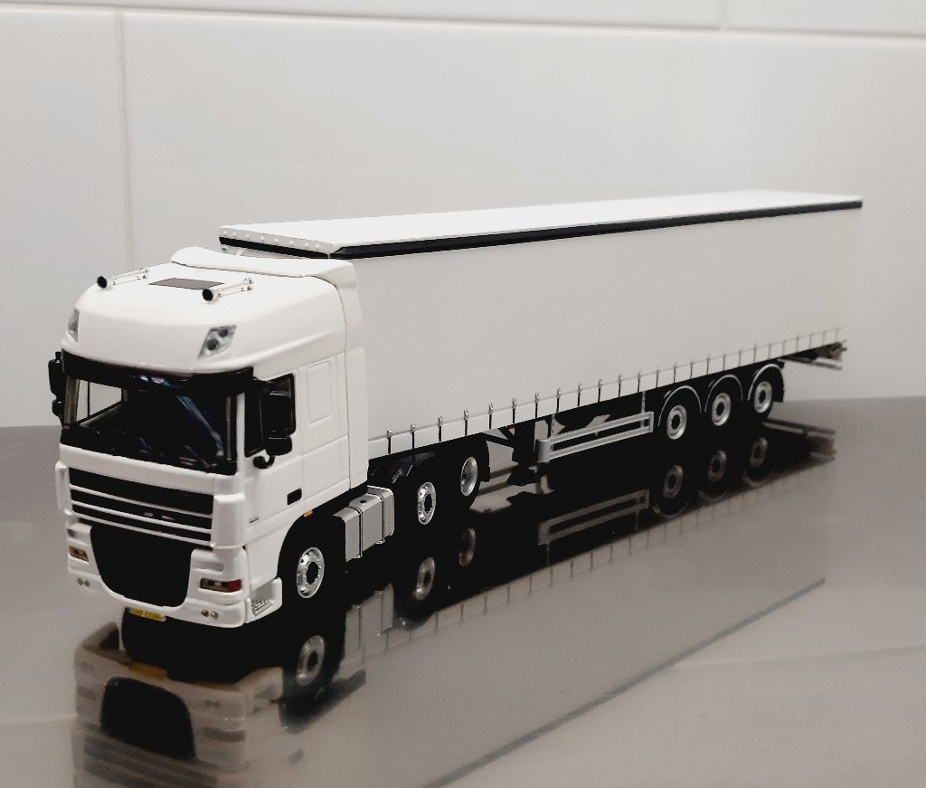 WSI DAF XF105 - Tautliner White line, Ophalen of Verzenden, Nieuw, Bus of Vrachtwagen, Wsi