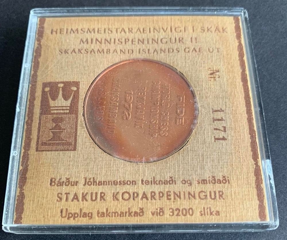 Schaak Wereldkampioenschap 1972 Herdenkingsmunt, Postzegels en Munten, Ophalen of Verzenden, Overige materialen, Buitenland