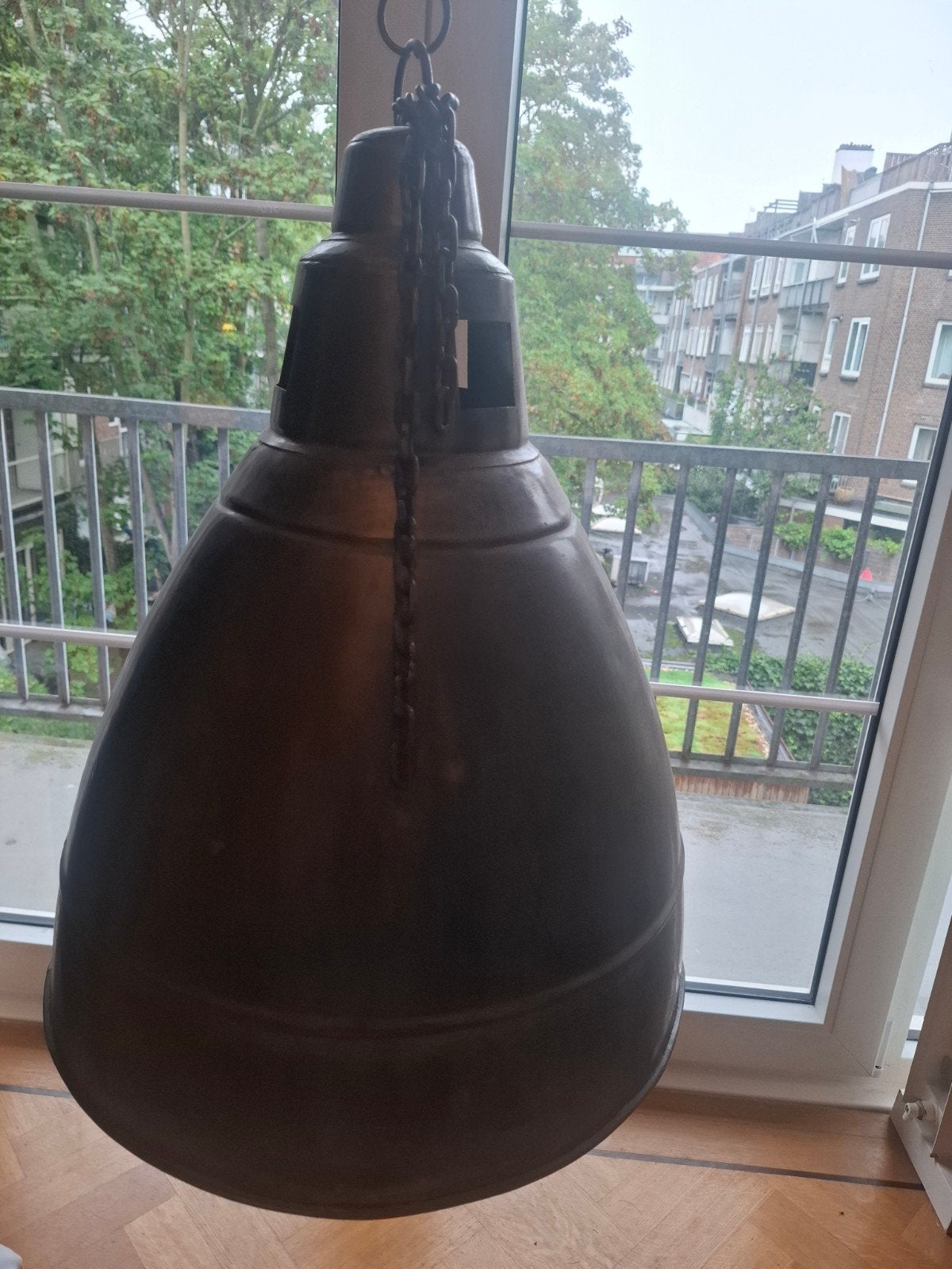Industriële hanglamp - Metaal koperen lamp, Huis en Inrichting, Ophalen, Gebruikt, Overige fittingen, Metaal