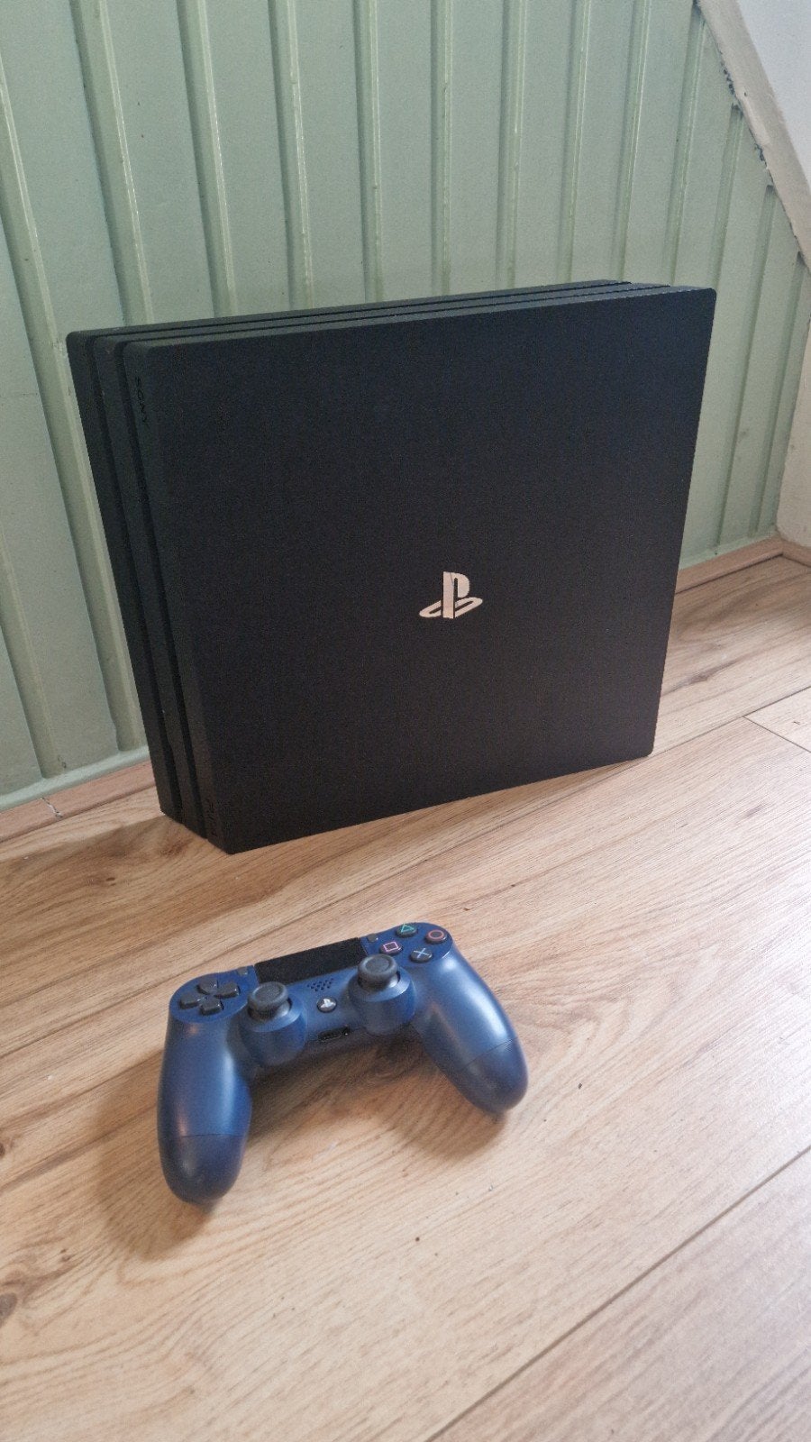 Sony PlayStation 4 Pro (FW 9.00)met Midnight Blue Controller, Ophalen of Verzenden, Zo goed als nieuw, 1 TB, Met 1 controller