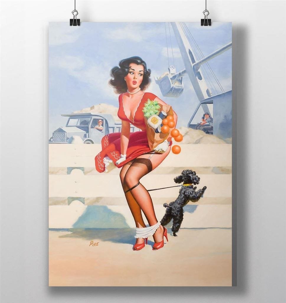 Retro Sexy Jaren 50 Pin up 50x70cm Poster, Verzenden, Overige typen