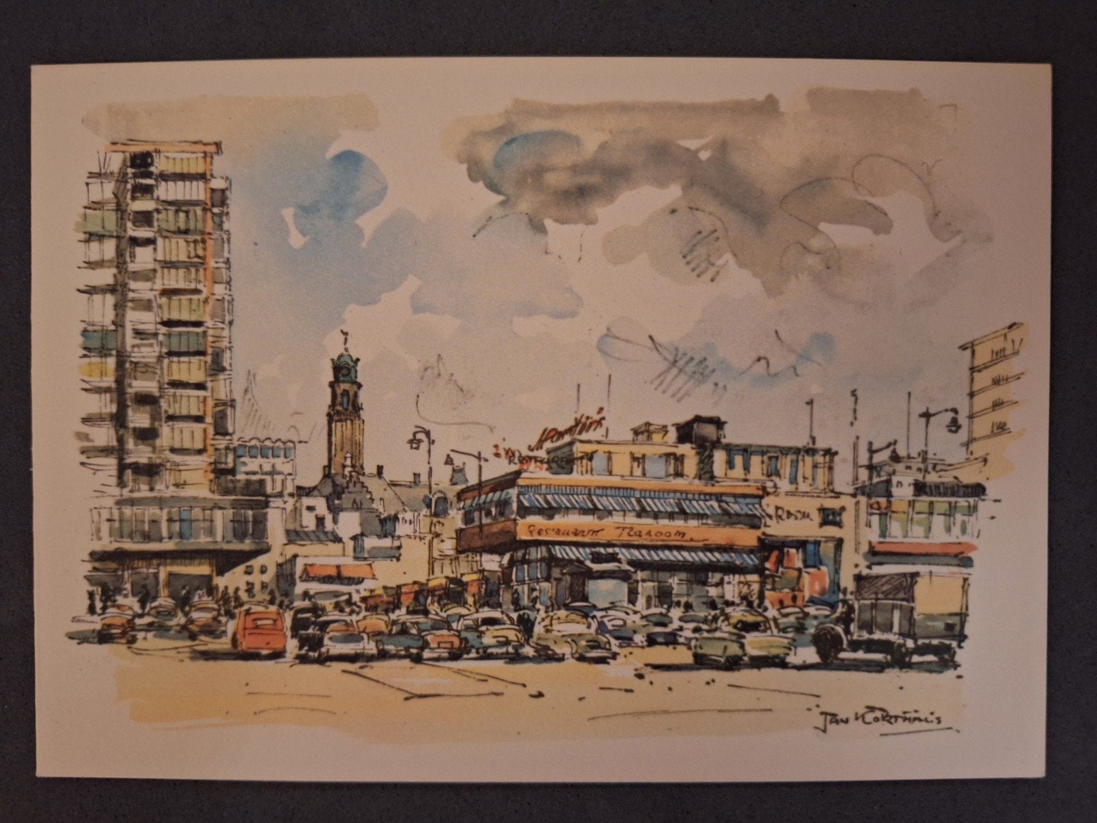 Jan Korthals - Rotterdam - Coolsingel - Serie JK 122, Ophalen of Verzenden, Ongelopen, Stad of Dorp