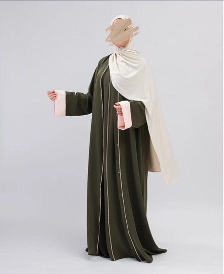 Nieuwe Sotra Kimono en abaya farha olive (S), Sotra, Verzenden, Nieuw, Maat 36 (S)