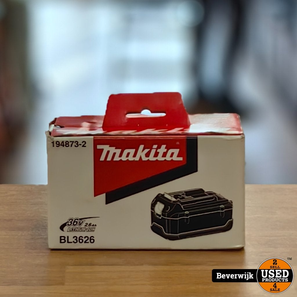 Makita BL3626 36v 2.6Ah Batterij - NIEUWSTAAT!, Makita, Gebruikt, Support@makita.com, Makita Corporation, 3-11-8, Sumiyoshi-cho, 
Anjo, Aichi 446-8502
Japan