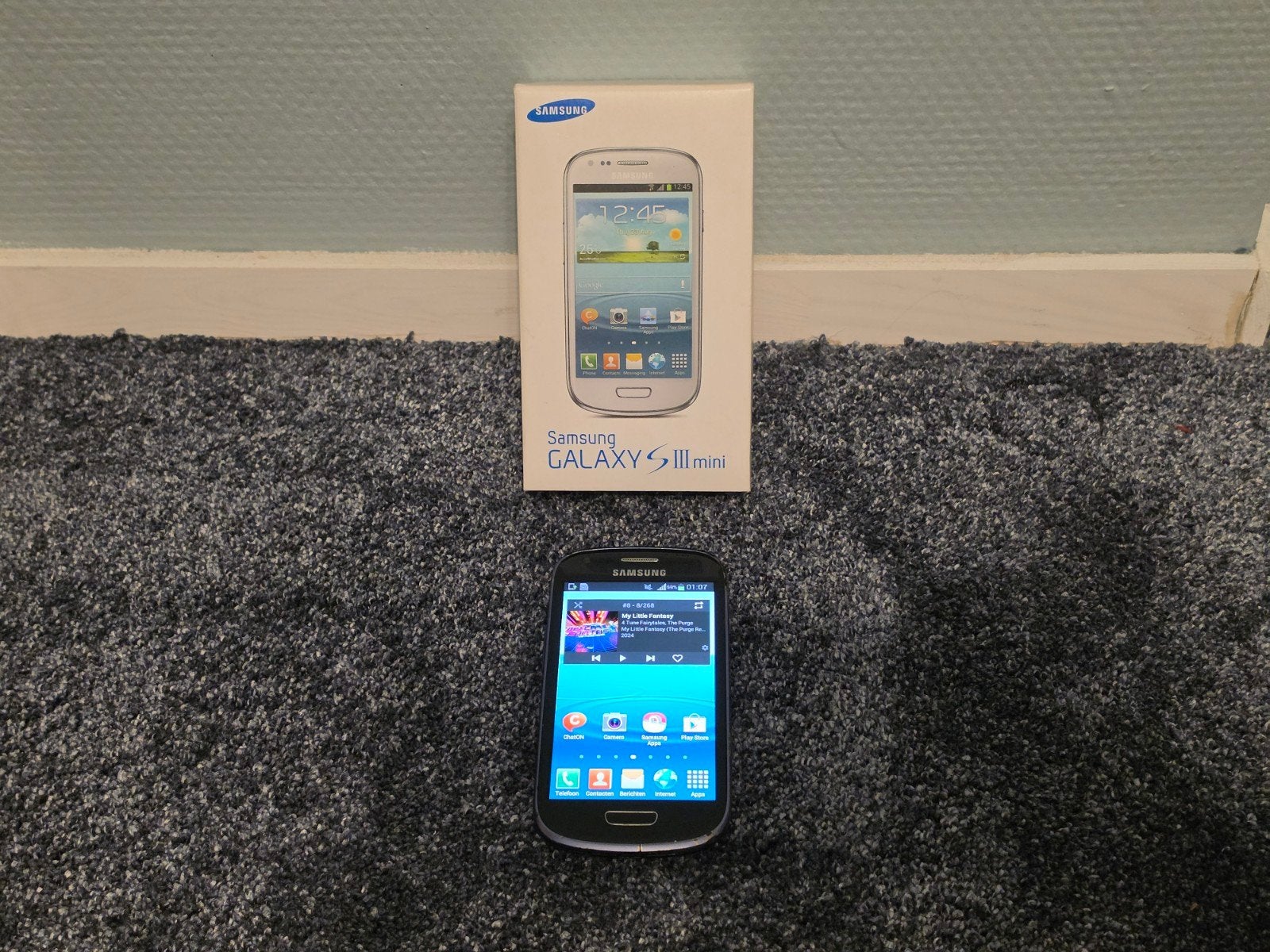 Samsung Galaxy S3 Mini, Telecommunicatie, Gebruikt, Blauw, Touchscreen, 3 tot 6 megapixel