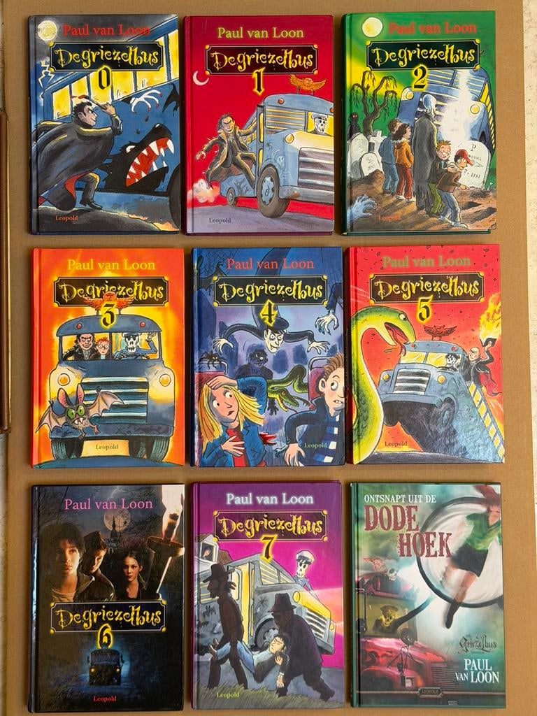 De Griezelbus deel 0 tm 7 set hardcover boeken & Extra, Boeken, Ophalen of Verzenden, Zo goed als nieuw