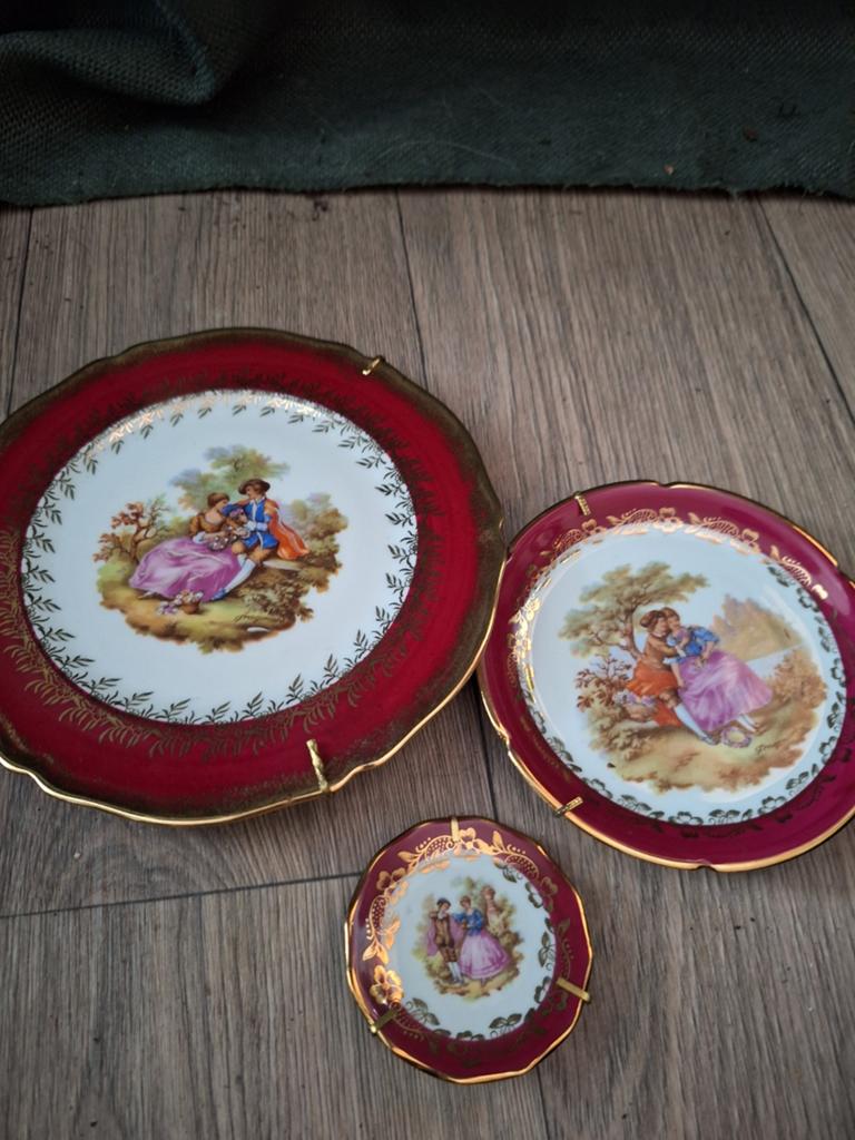 Set van 3 Limoges Fragonard decoratieve borden, Antiek en Kunst, Ophalen of Verzenden