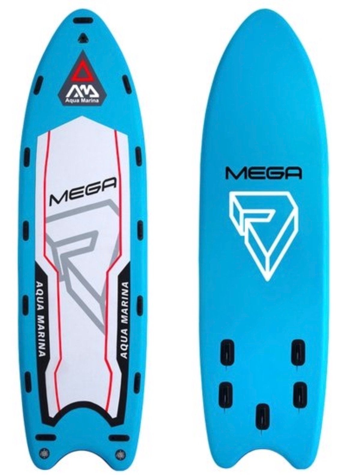 Aqua Marina MEGA Opblaasbaar Surfboard, Ophalen, Gebruikt, Funboard, Met draagtas