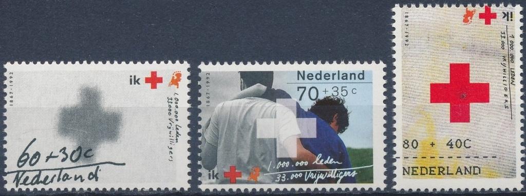 Nederland 1992 - nvph 1532-1534  - Rode Kruis, Postzegels en Munten, Verzenden, Na 1940, Postfris
