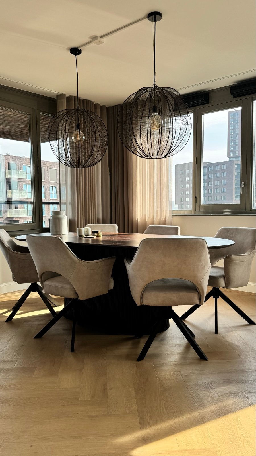 Ovale eettafel 100x240 cm - Zo goed als nieuw, Ophalen, 100 tot 150 cm, 200 cm of meer, Zo goed als nieuw